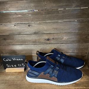 Mens Cole Haan Blue Woven Grand Motion Casual Comfort Shoes Sneakers Size 11.5 M